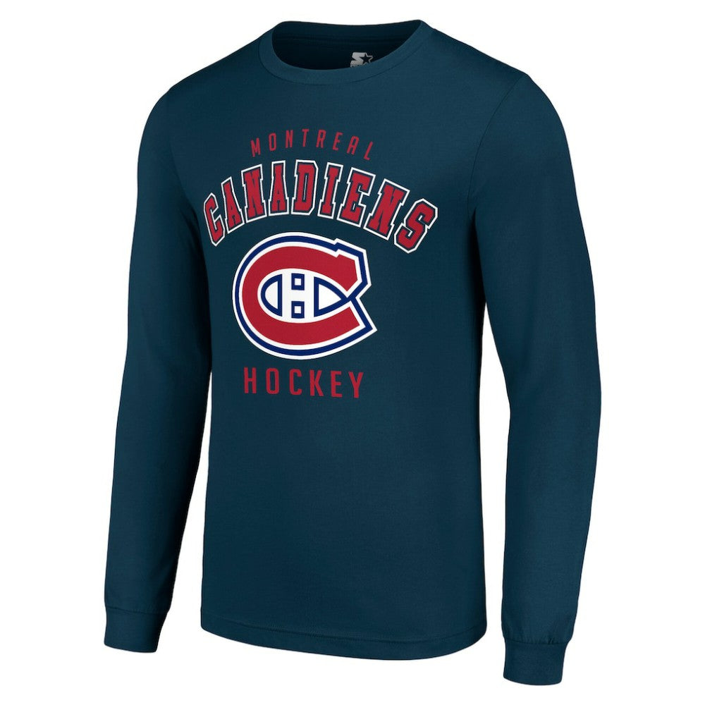 Montreal Canadiens Starter Logo Long Sleeve T-Shirt - Navy T-shirts
