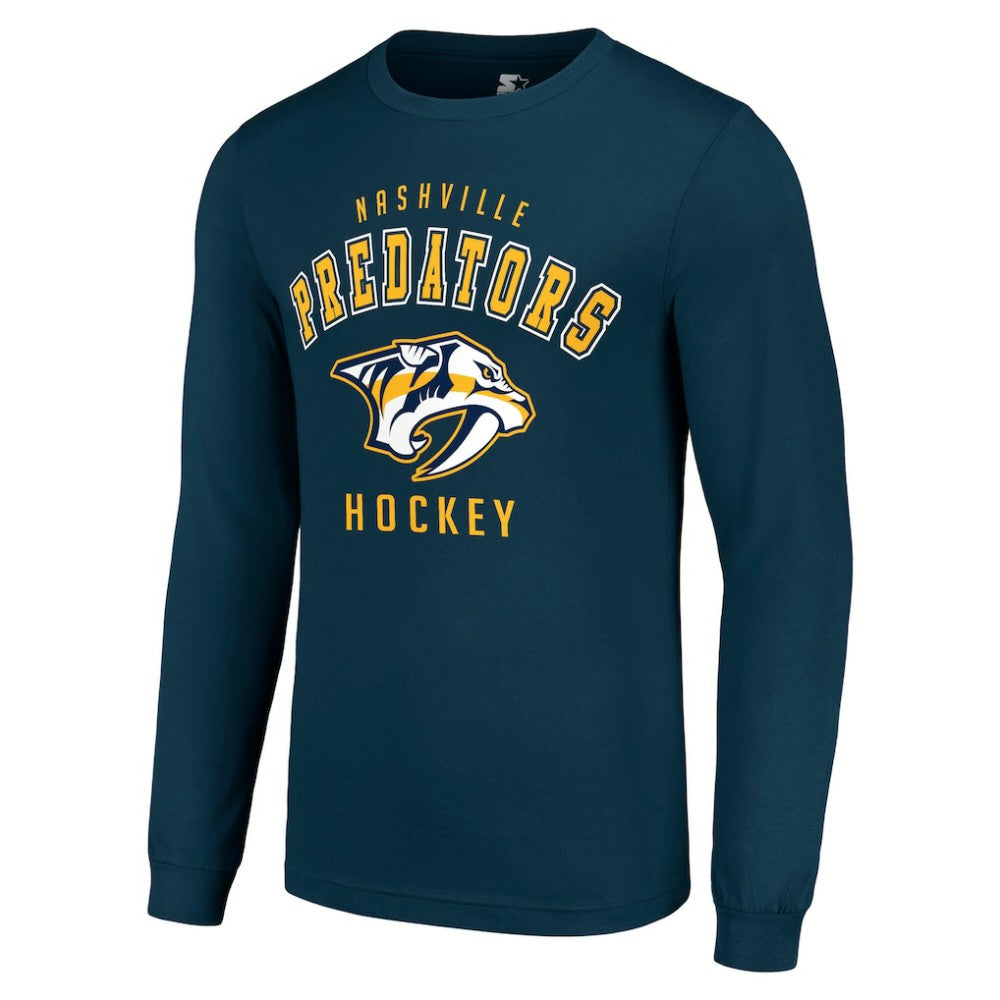 Nashville Predators Starter Logo Long Sleeve T-Shirt - Navy T-shirts
