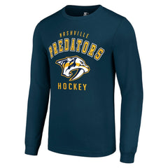 Nashville Predators Starter Logo Long Sleeve T-Shirt - Navy T-shirts