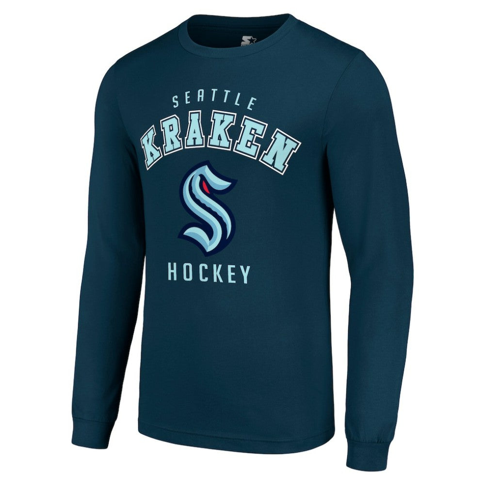 Seattle Kraken Starter Logo Long Sleeve T-Shirt - Navy T-shirts
