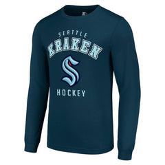 Seattle Kraken Starter Logo Long Sleeve T-Shirt - Navy T-shirts