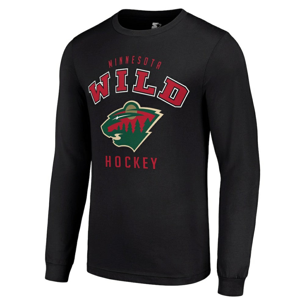 Minnesota Wild Starter Logo Long Sleeve T-Shirt - Black T-shirts