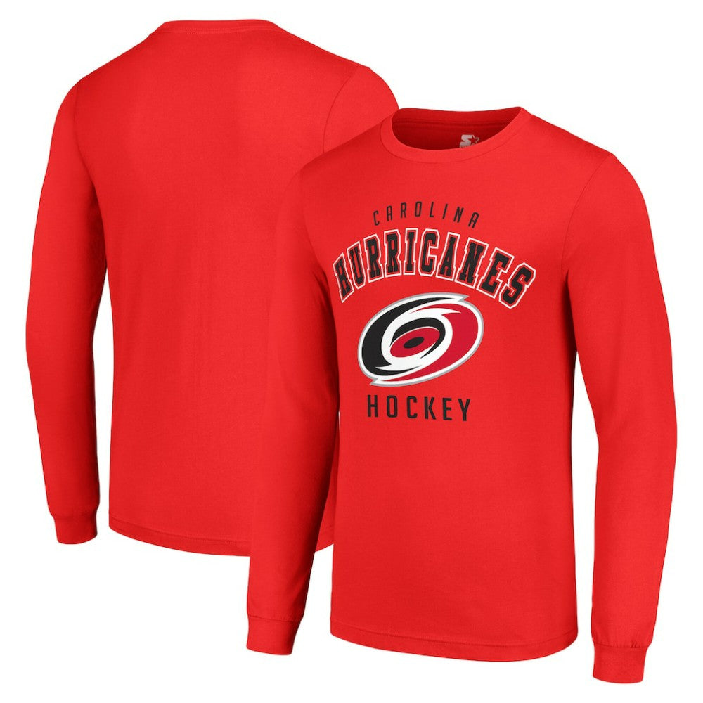 Carolina Hurricanes Starter Logo Long Sleeve T-Shirt - Red T-shirts