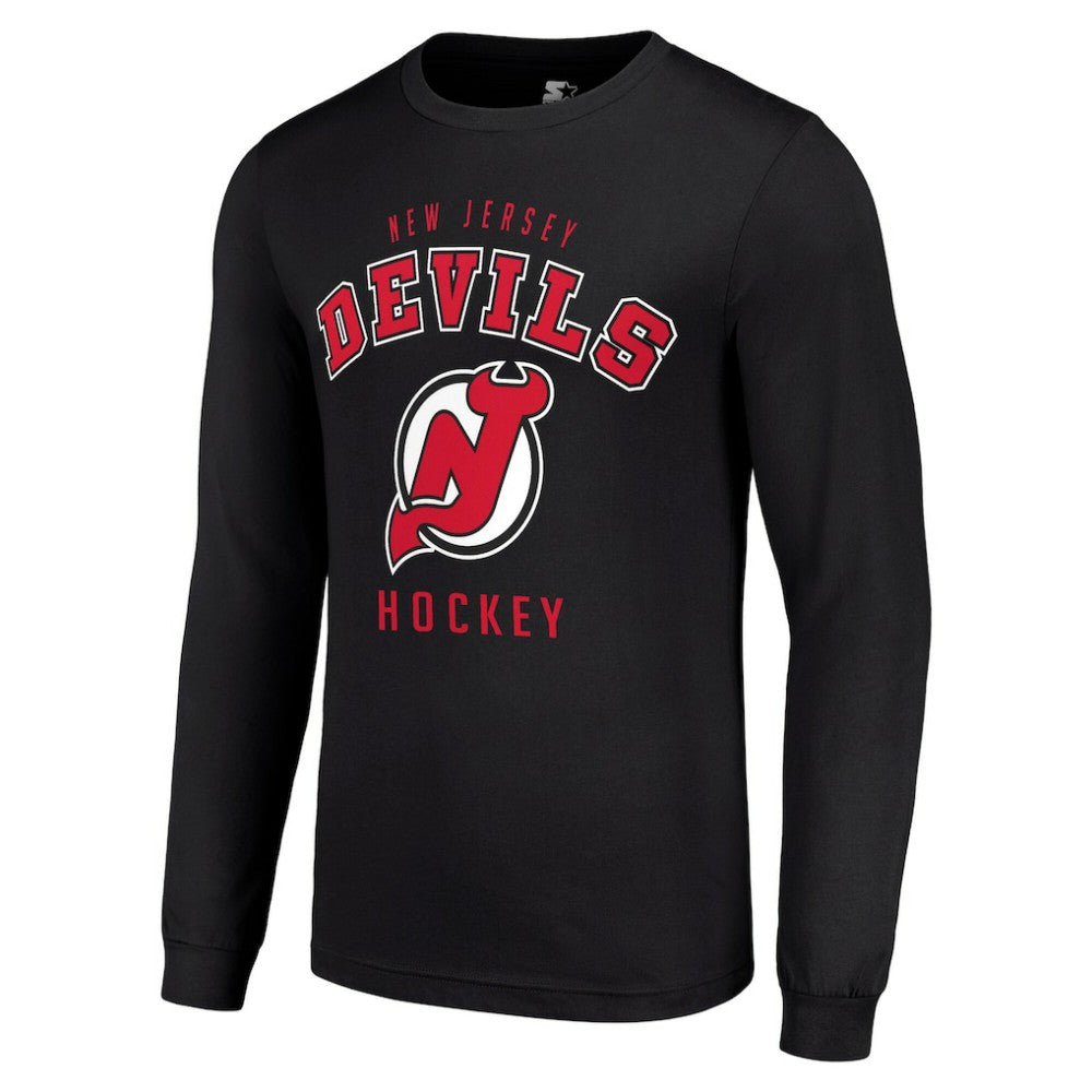 New Jersey Devils Starter Logo Long Sleeve T-Shirt - Black T-shirts