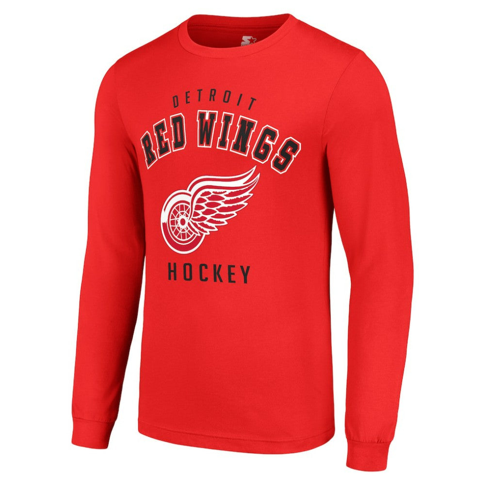 Detroit Red Wings Starter Logo Long Sleeve T-Shirt - Red T-shirts