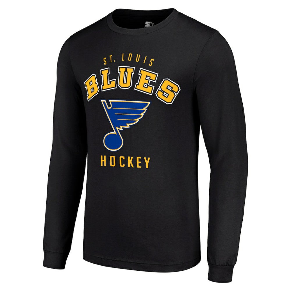 St. Louis Blues Starter Logo Long Sleeve T-Shirt - Black T-shirts