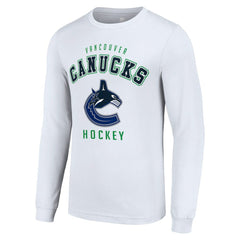 Vancouver Canucks Starter Logo Long Sleeve T-Shirt - White T-shirts