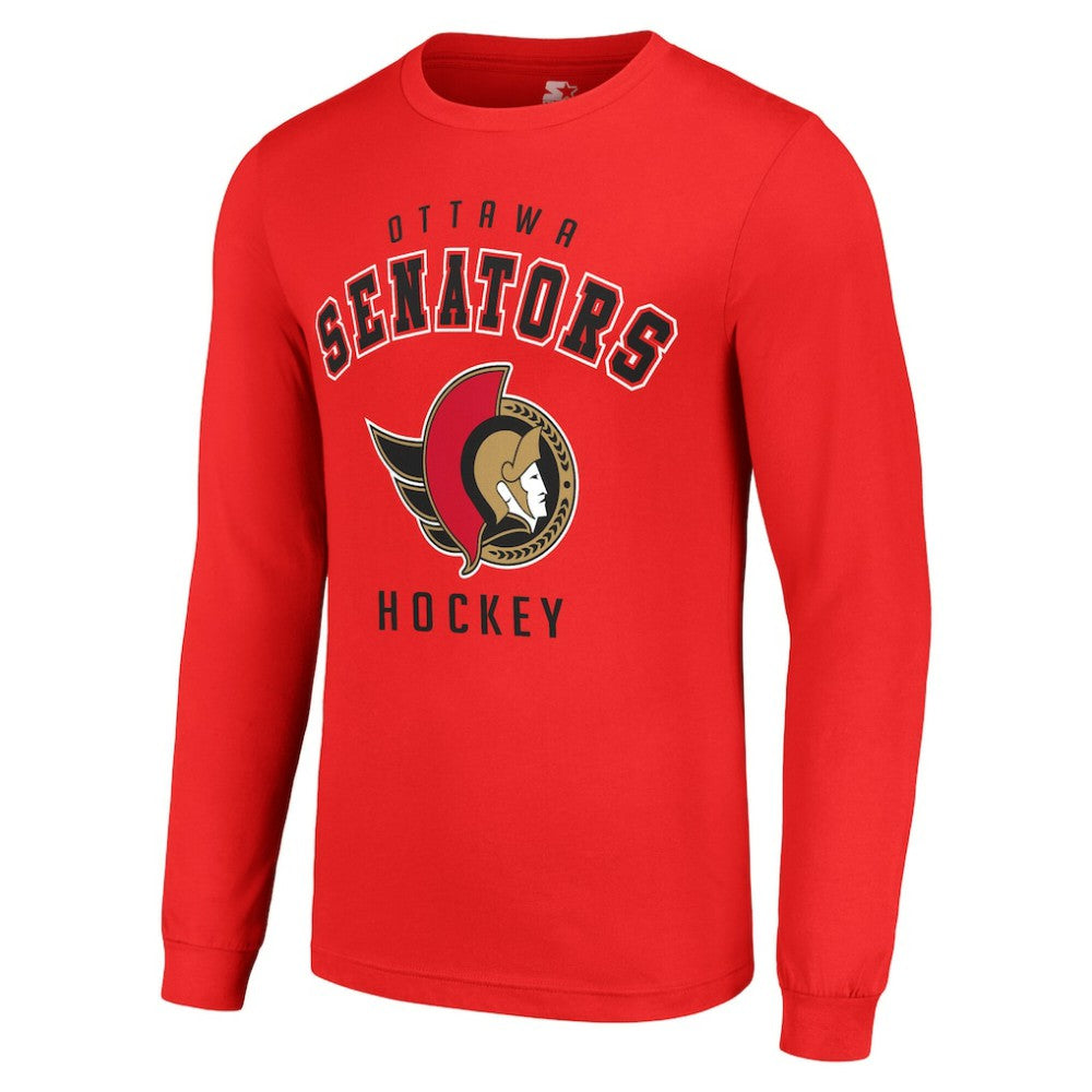 Ottawa Senators Starter Logo Long Sleeve T-Shirt - Red T-shirts