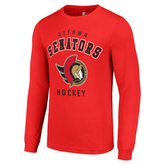 Ottawa Senators Starter Logo Long Sleeve T-Shirt - Red T-shirts