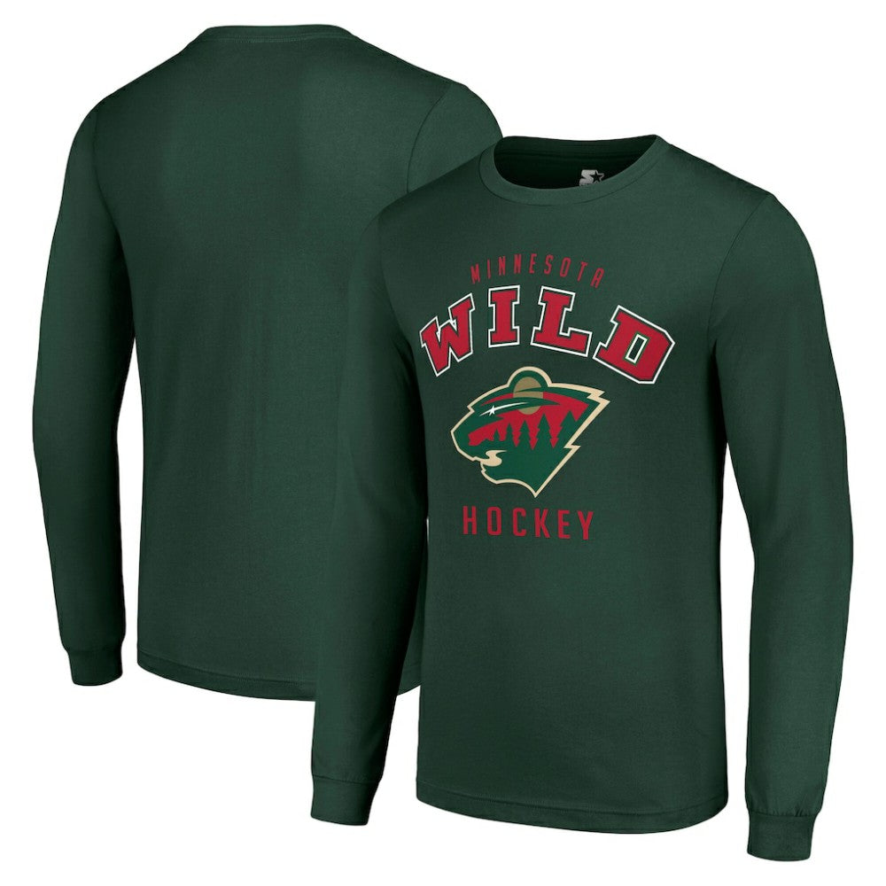 Minnesota Wild Starter Logo Long Sleeve T-Shirt - Military Green T-shirts