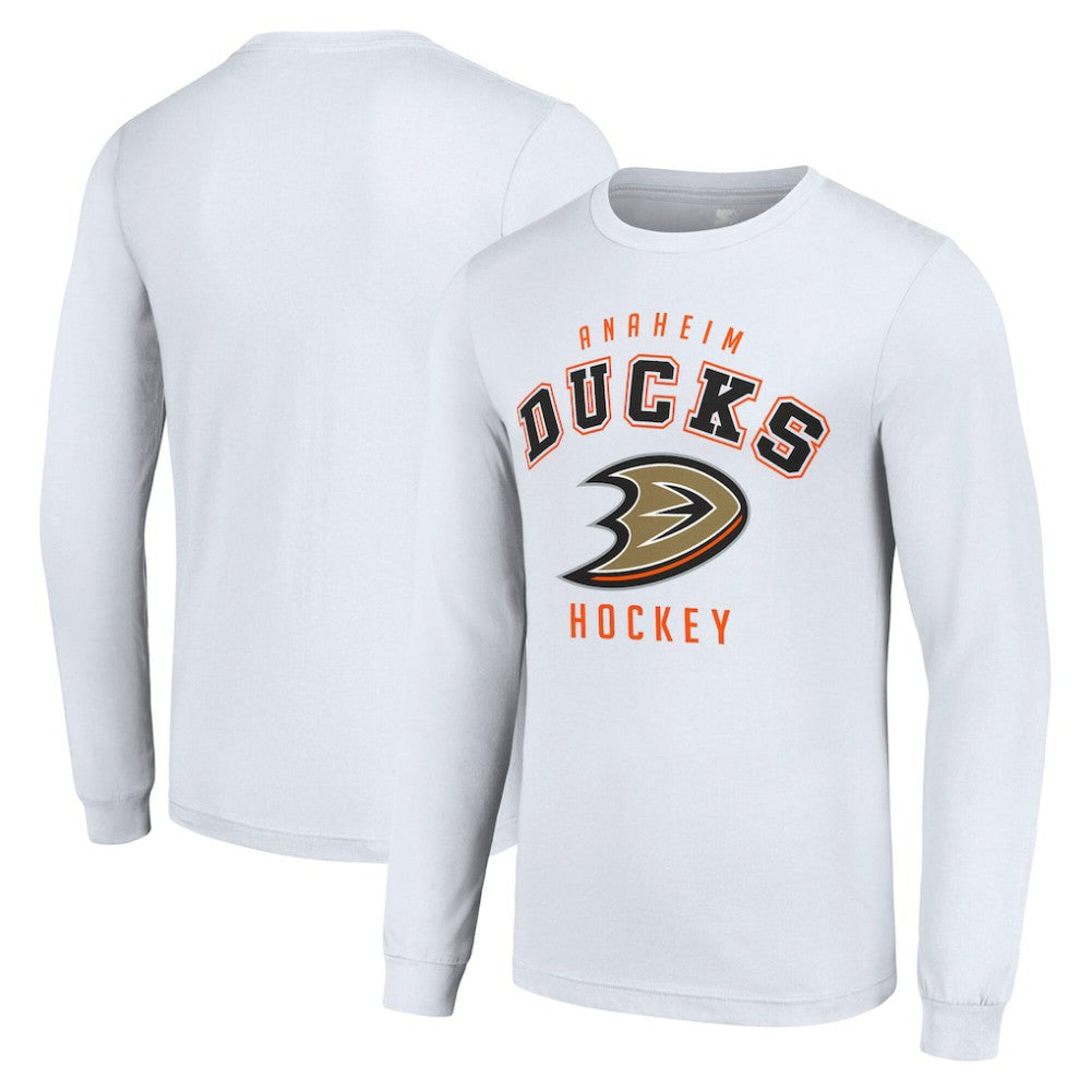 Anaheim Ducks Starter Logo Long Sleeve T-Shirt - White T-shirts