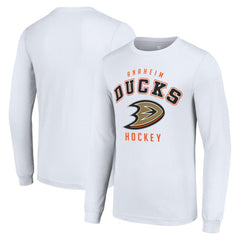 Anaheim Ducks Starter Logo Long Sleeve T-Shirt - White T-shirts