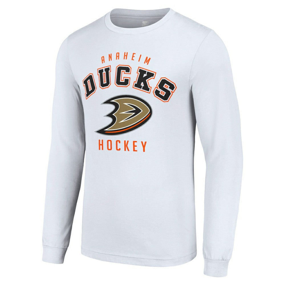 Anaheim Ducks Starter Logo Long Sleeve T-Shirt - White T-shirts
