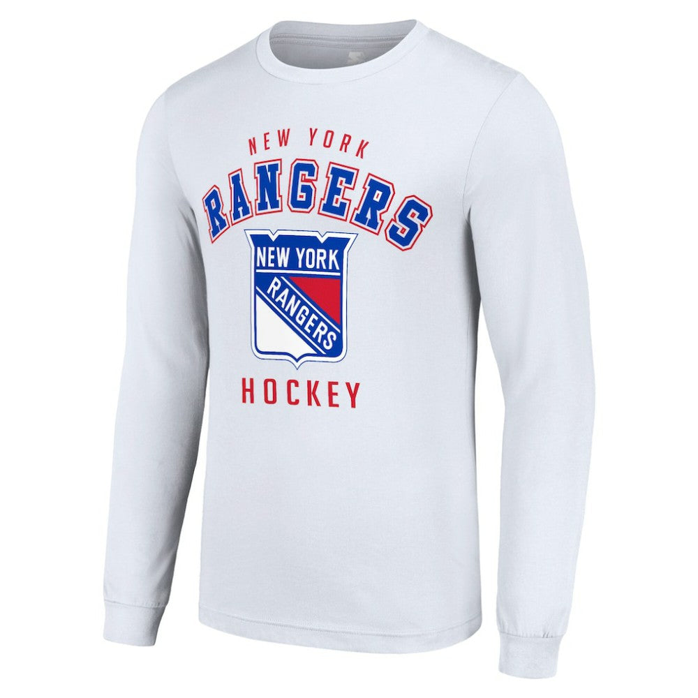 New York Rangers Starter Logo Long Sleeve T-Shirt - White T-shirts