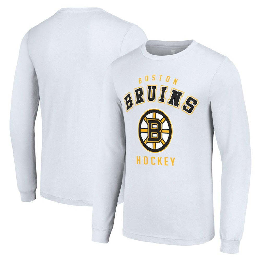 Boston Bruins Starter Logo Long Sleeve T-Shirt - White T-shirts