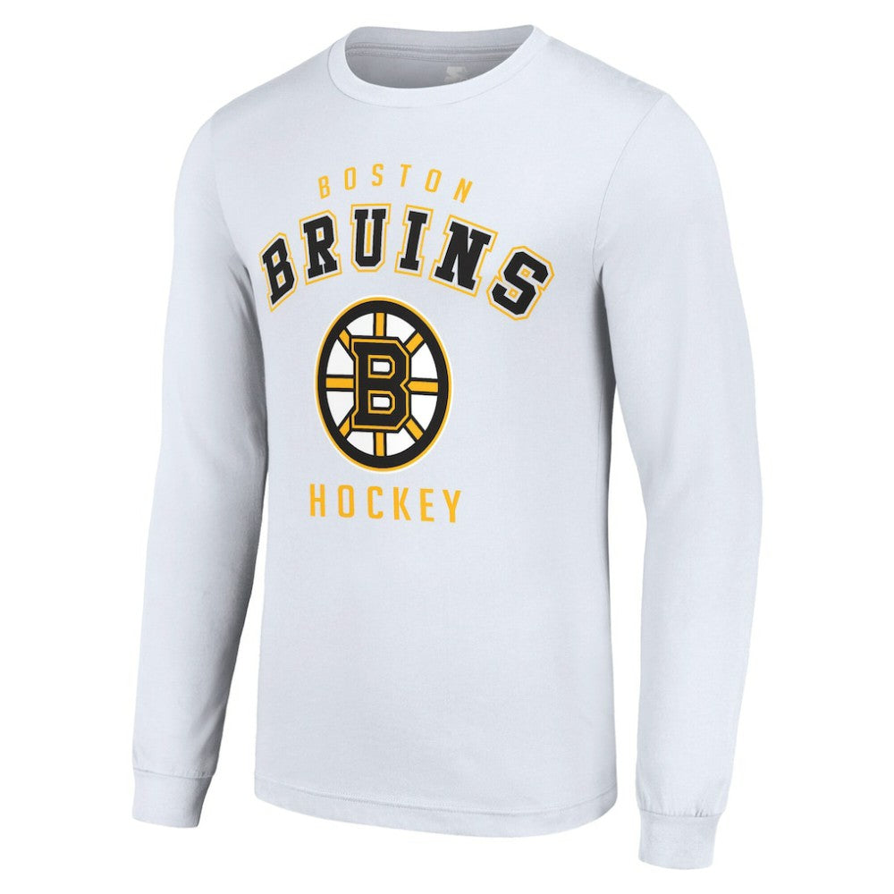 Boston Bruins Starter Logo Long Sleeve T-Shirt - White T-shirts