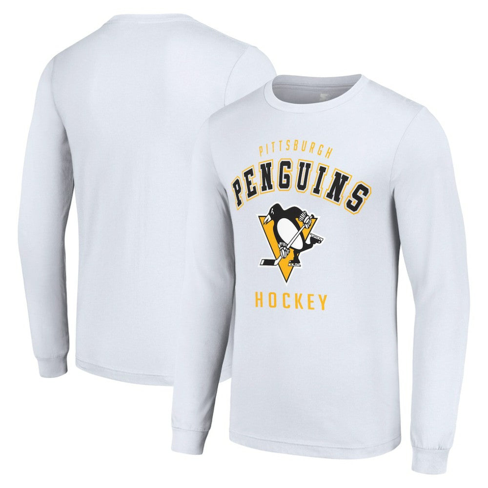 Pittsburgh Penguins Starter Logo Long Sleeve T-Shirt - White T-shirts