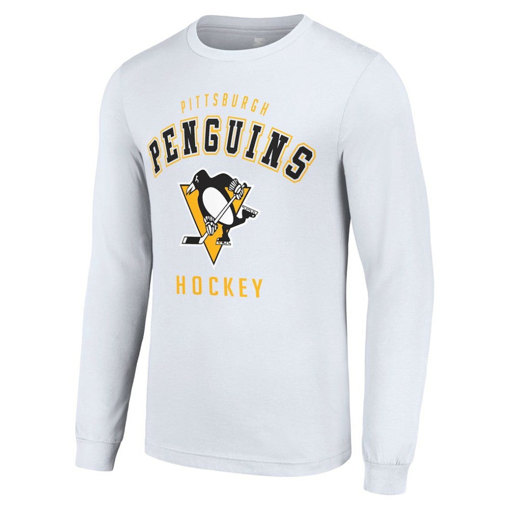 Pittsburgh Penguins Starter Logo Long Sleeve T-Shirt - White T-shirts