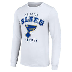St. Louis Blues Starter Logo Long Sleeve T-Shirt - White T-shirts