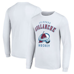 Colorado Avalanche Starter Logo Long Sleeve T-Shirt - White T-shirts