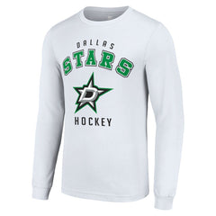 Dallas Stars Starter Logo Long Sleeve T-Shirt - White T-shirts