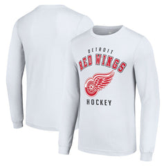 Detroit Red Wings Starter Logo Long Sleeve T-Shirt - White T-shirts