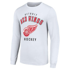 Detroit Red Wings Starter Logo Long Sleeve T-Shirt - White T-shirts