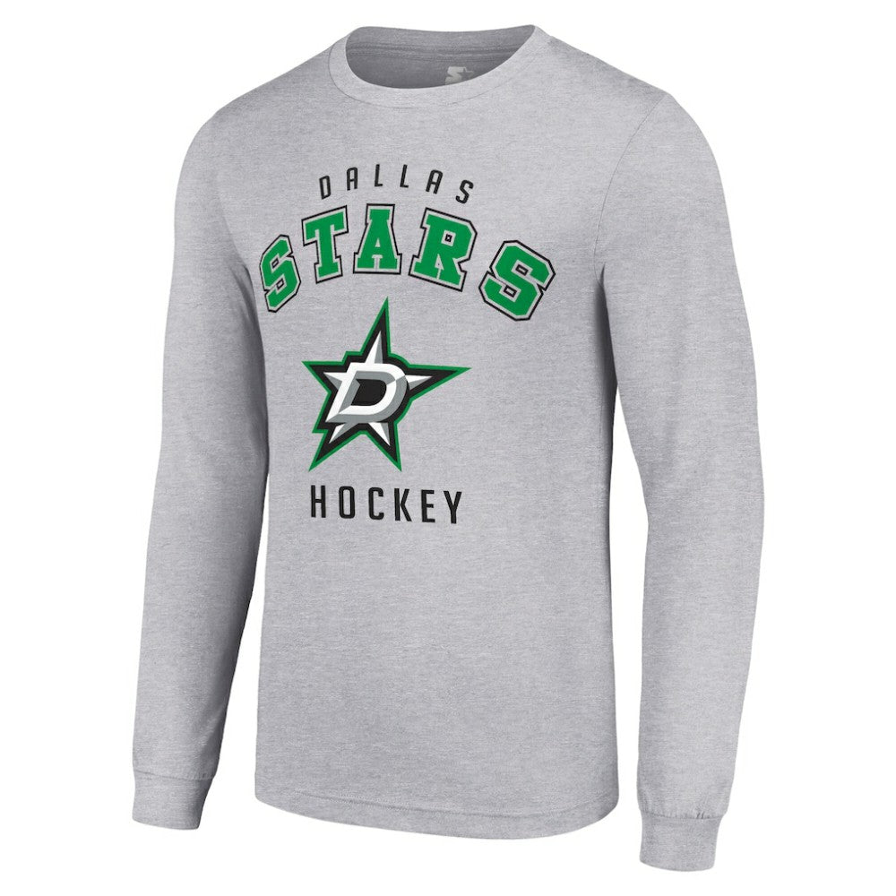 Dallas Stars Starter Logo Long Sleeve T-Shirt - Heather Gray T-shirts