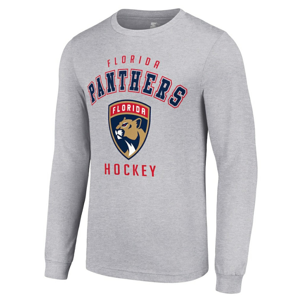 Florida Panthers Starter Logo Long Sleeve T-Shirt - Heather Gray T-shirts