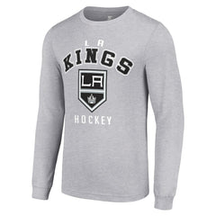 Los Angeles Kings Starter Logo Long Sleeve T-Shirt - Heather Gray T-shirts
