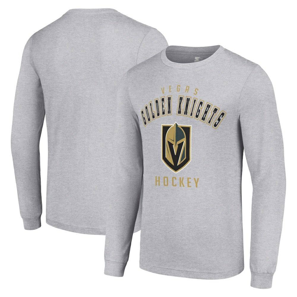 Vegas Golden Knights Starter Logo Long Sleeve T-Shirt - Heather Gray T-shirts