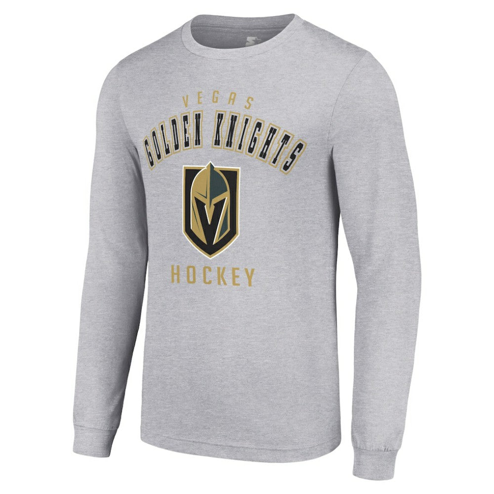 Vegas Golden Knights Starter Logo Long Sleeve T-Shirt - Heather Gray T-shirts