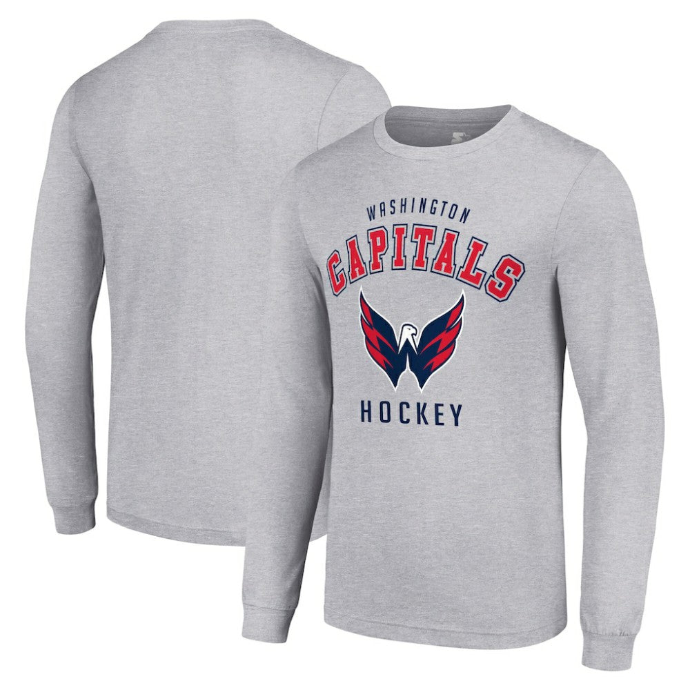 Washington Capitals Starter Logo Long Sleeve T-Shirt - Heather Gray T-shirts