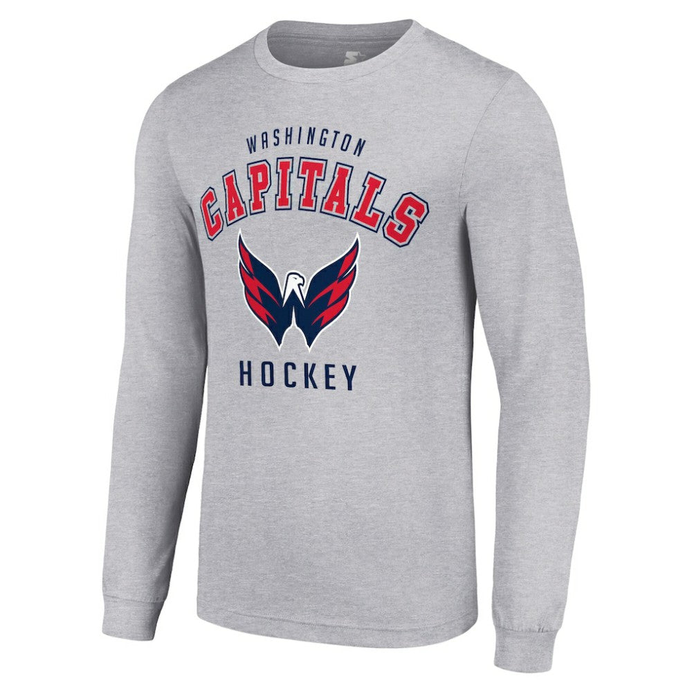 Washington Capitals Starter Logo Long Sleeve T-Shirt - Heather Gray T-shirts