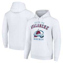 Colorado Avalanche Starter Logo Pullover Hoodie - White Hoodies