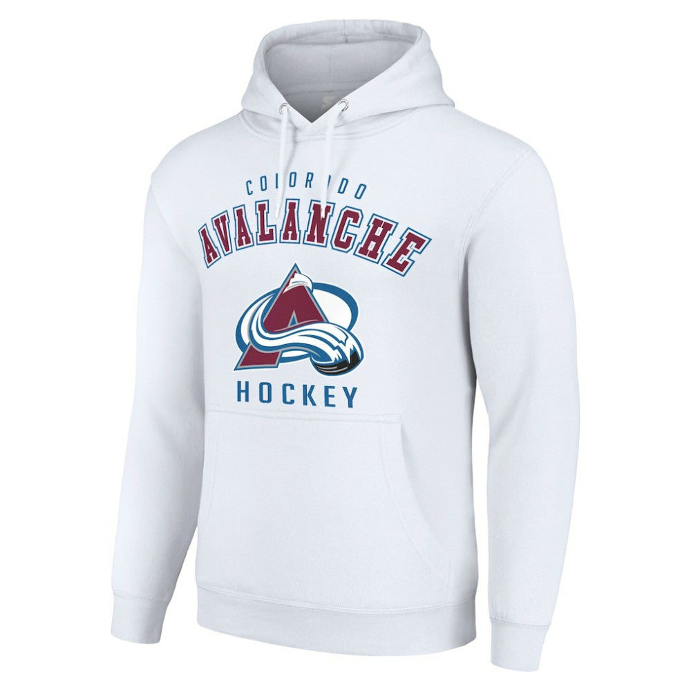 Colorado Avalanche Starter Logo Pullover Hoodie - White Hoodies