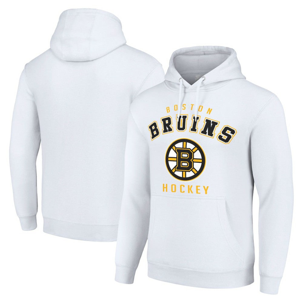 Boston Bruins Starter Logo Pullover Hoodie - White Hoodies