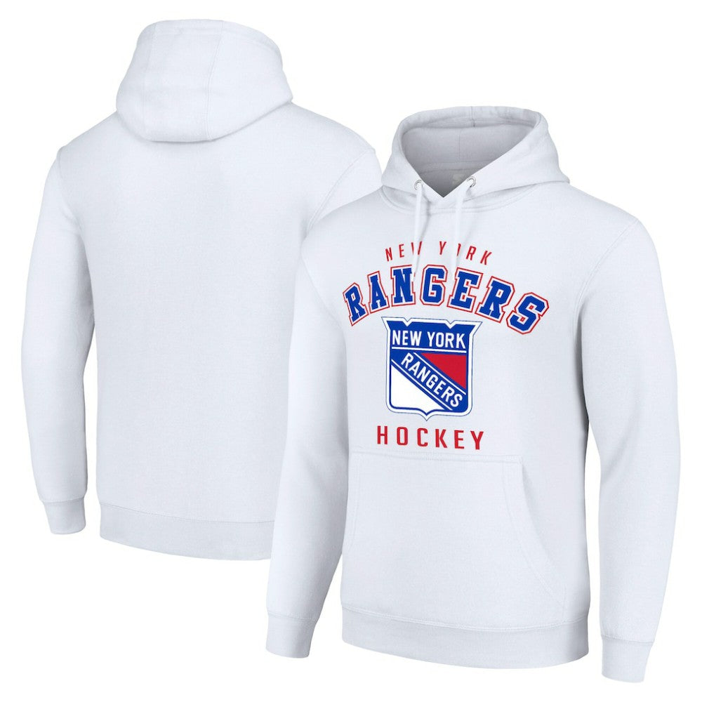 New York Rangers Starter Logo Pullover Hoodie - White Hoodies