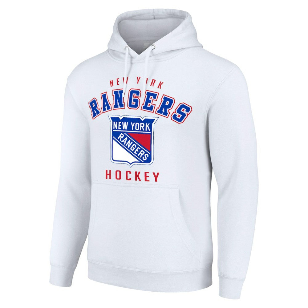 New York Rangers Starter Logo Pullover Hoodie - White Hoodies