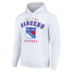 New York Rangers Starter Logo Pullover Hoodie - White Hoodies