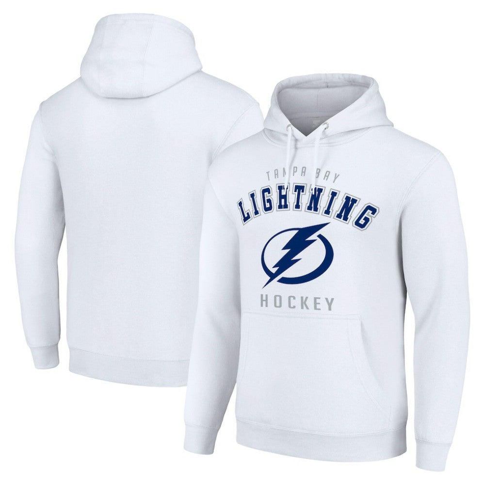 Tampa Bay Lightning Starter Logo Pullover Hoodie - White Hoodies