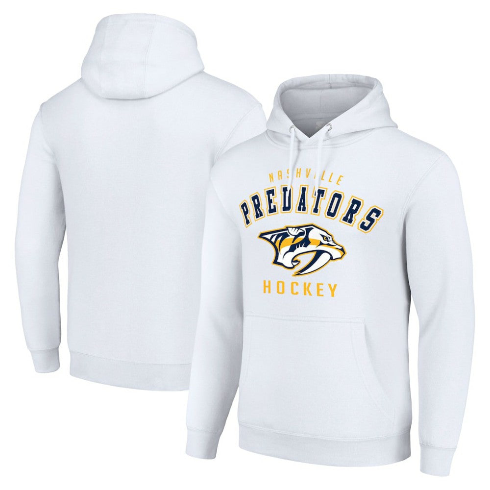 Nashville Predators Starter Logo Pullover Hoodie - White Hoodies