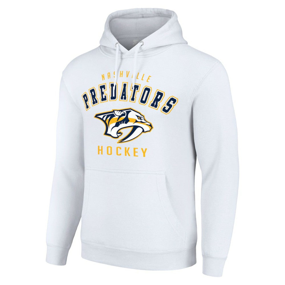 Nashville Predators Starter Logo Pullover Hoodie - White Hoodies