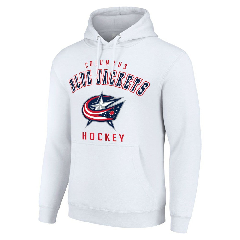 Columbus Blue Jackets Starter Logo Pullover Hoodie - White Hoodies