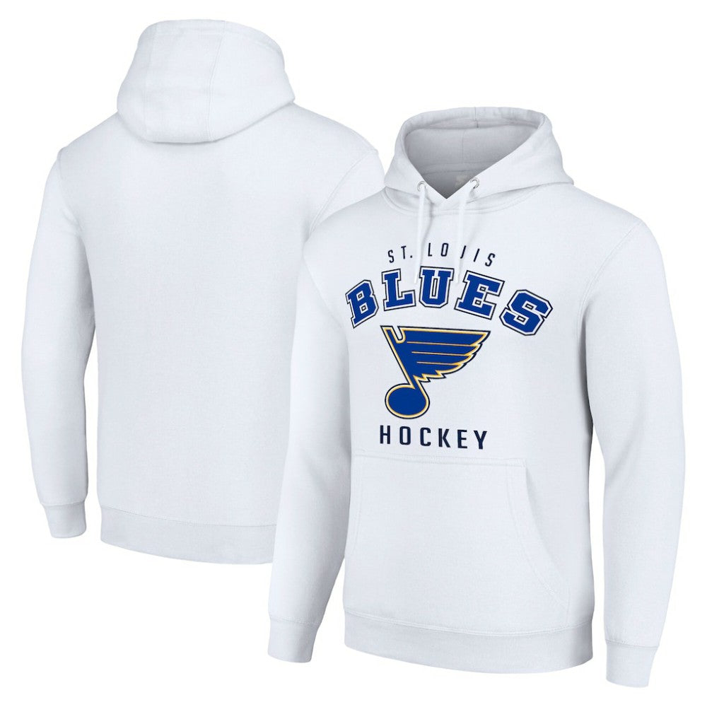St. Louis Blues Starter Logo Pullover Hoodie - White Hoodies