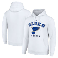 St. Louis Blues Starter Logo Pullover Hoodie - White Hoodies