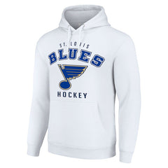 St. Louis Blues Starter Logo Pullover Hoodie - White Hoodies