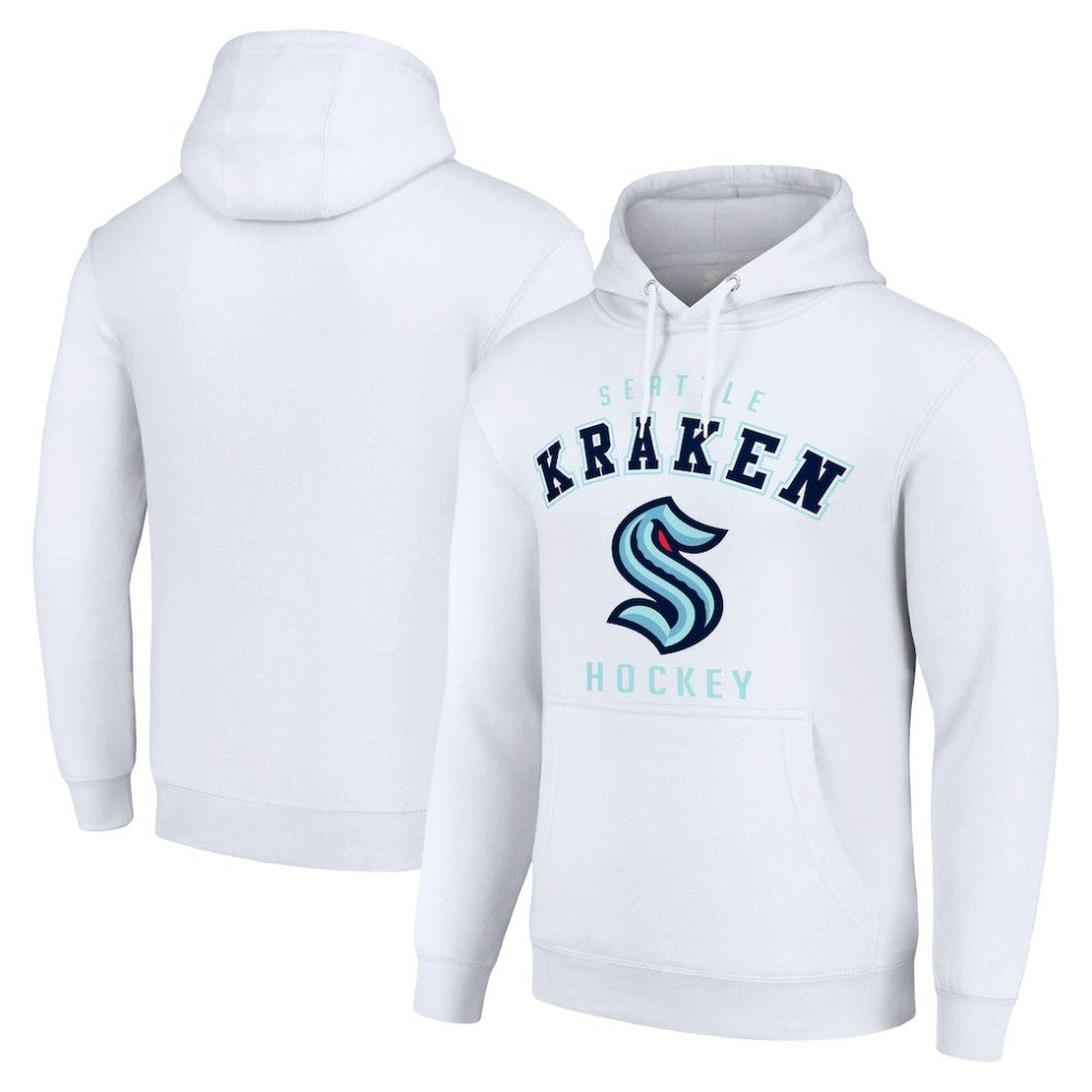 Seattle Kraken Starter Logo Pullover Hoodie - White Hoodies