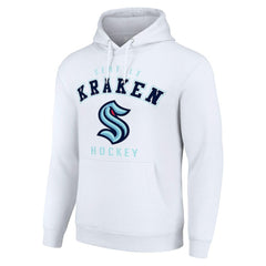 Seattle Kraken Starter Logo Pullover Hoodie - White Hoodies