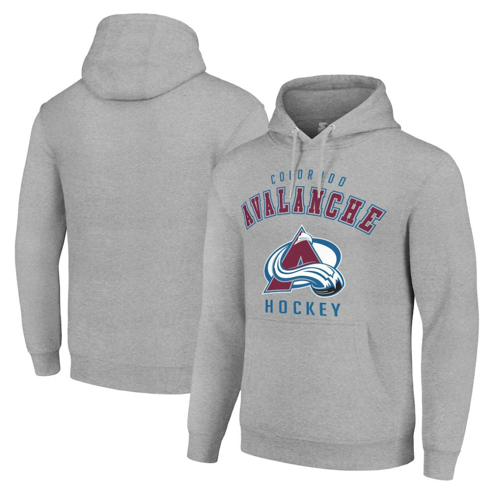 Colorado Avalanche Starter Logo Pullover Hoodie - Heather Gray Hoodies